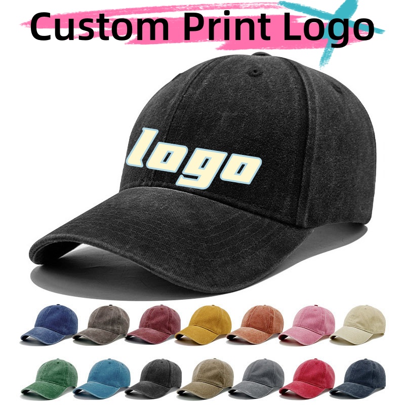 Company Profile Printing - Customized Printed Logo Vintage Distressed Washed
