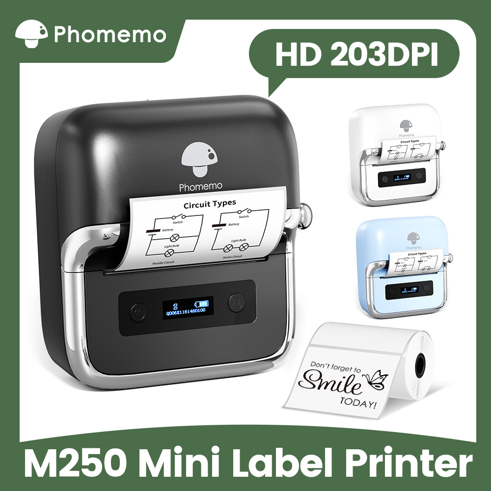 Commercial Shirt Printing Machine - Phomemo M250 Label Maker 75mm Thermal