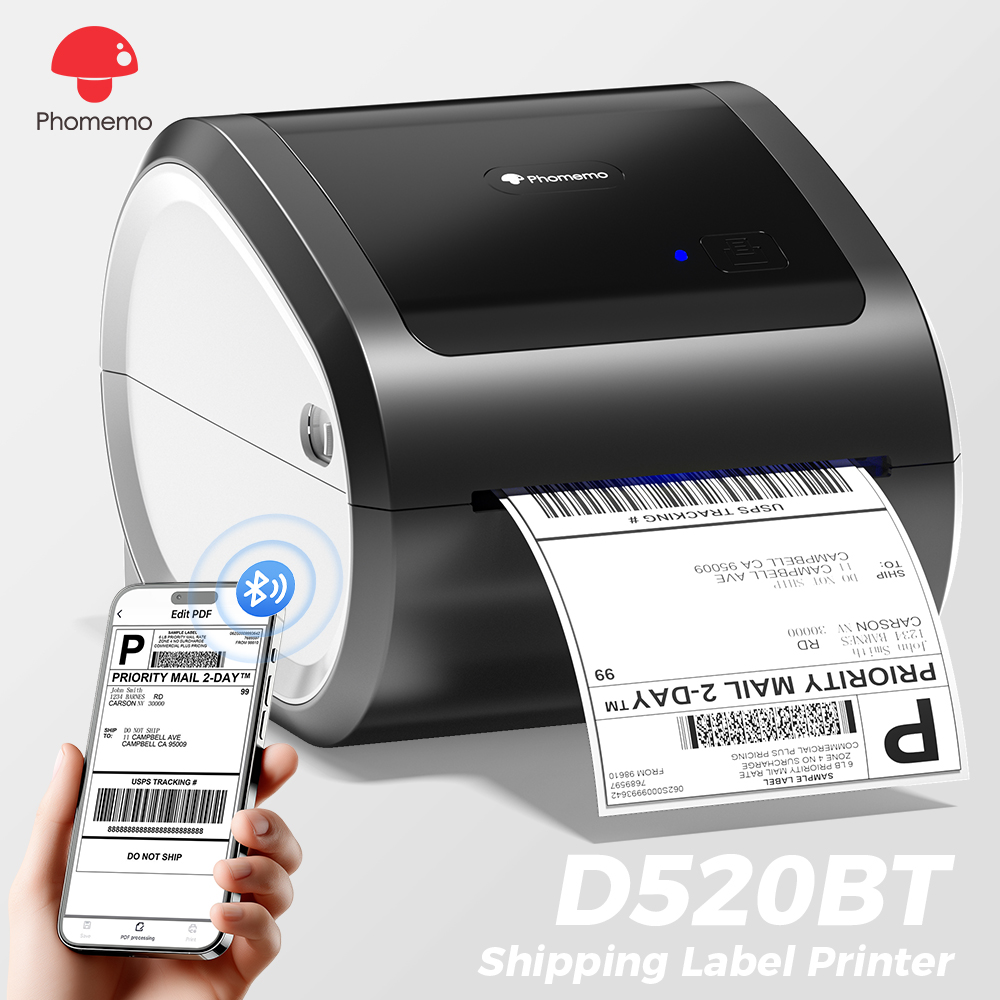 Commercial Shirt Printing Machine - Phomemo D520BT Wireless Bluetooth Thermal Label