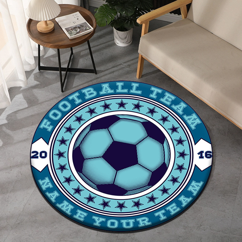 Soccer Theme Round Carpet Spor - Wholesale Commercial Printing recension och pris
