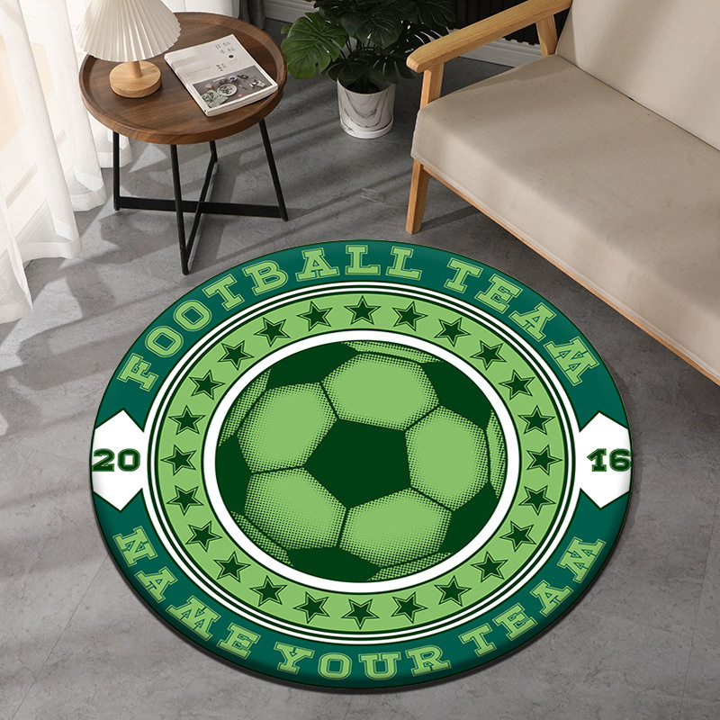 Soccer Theme Round Carpet Spor - Wholesale Commercial Printing recension och pris
