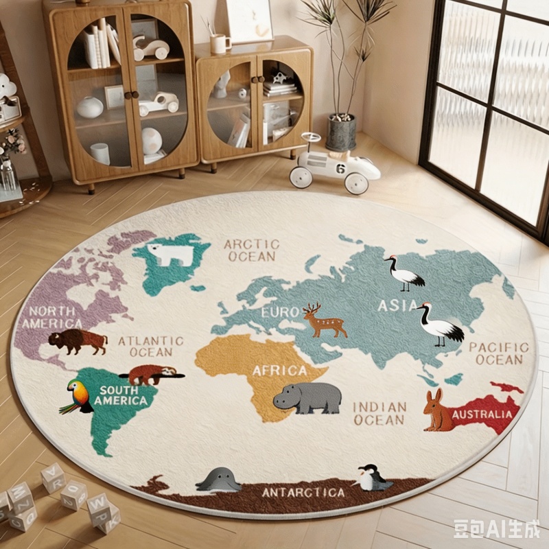 Newest 2D Round Carpet Cartoon - Wholesale Commercial Printing recension och pris